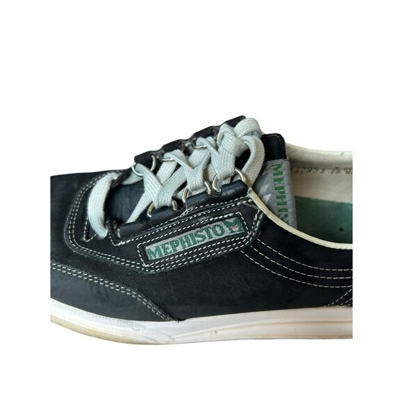 Memphisto Women's Sneaker Black Leather Suede Feel Size 7.5 Walking Shoe - Picture 6 of 16